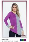 Blusa suede Tamanho M/G rosa com cinza