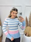 Blusa suéter feminina com perolas