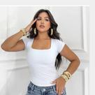 Blusa Suplex Feminina Decote Quadrado Básica Premium Elegante T-shirt Casual Segunda Pele Blusa Suplex Feminina Decote Quadrado Básica Premium Elegante T-shirt Casual Segunda Pele