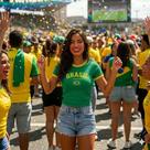 Blusa T-shirt Baby Look Feminina Brasil Copa - Seleção Brasileira Blusa T-shirt Baby Look Feminina Brasil Copa - Seleção Brasileira