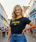 Blusa T-shirt Baby Look Feminina Brasil Copa - Seleção Brasileira Blusa T-shirt Baby Look Feminina Brasil Copa - Seleção Brasileira