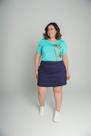 Blusa T-Shirt Bordado Flor Verde Agua
