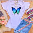 Blusa T-shirt Camiseta Feminina Estampada -Borboleta- Várias Estampas 05 Blusa T-shirt Camiseta Feminina Estampada -Borboleta- Várias Estampas 05