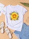 Blusa T-shirt Camiseta Feminina Estampada -Girassol- Várias Estampas 03