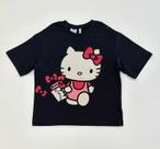 Blusa T-Shirt Menina Authoria Preta Estampa Hello Kitty Moda Teen Verão
