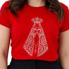 Blusa T-Shirt Nossa Senhora Aparecida Vermelho Rubi
