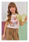 Blusa T-shirt Urso Off White Infanti