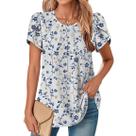 Blusa TBILILO com estampa floral e manga curta com babados para mulheres