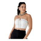 blusa top cropedd feminina branca