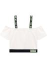 Blusa Top Cropped Alça Branco Lilimoon