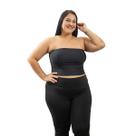 Blusa Top Cropped Suplex sem alça E Elástico Com Bojo Blusa Top Cropped Suplex sem alça E Elástico Com Bojo