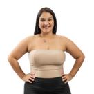 Blusa Top Cropped Suplex sem alça E Elástico Com Bojo