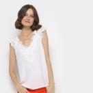 Blusa Top Moda Guipir Renda Feminina