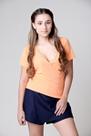 Blusa Transpassada Salmão Kaltty