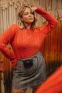 Blusa trico feminina boutique grife inverno beijo pintado malha frio