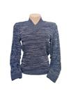 Blusa Tricô Feminina Mescla com Elastano Meia Estação