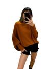Blusa tricô inverno poncho de tricot mousse SKU 277