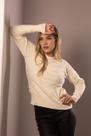 Blusa Tricô Menina de Rua Creme Blusa Tricô Menina de Rua Creme