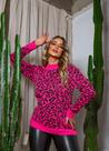 Blusa tricô onça