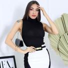 Blusa Tricô Regata Garrafinha Tricot Inverno Lã Preto