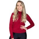 Blusa Tricot Cacharrel Feminina Básica Gola Alta M2-578C Blusa Tricot Cacharrel Feminina Básica Gola Alta M2-578C