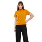 Blusa Tricot Cacharrel Feminina Básica Gola Alta Manga Curta Verão M2-578B Blusa Tricot Cacharrel Feminina Básica Gola Alta Manga Curta Verão M2-578B