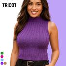 Blusa Tricot Canelado Trancinha Blusa Tricot Canelado Trancinha