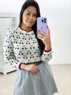 Blusa Tricot Cereja - BRANCO