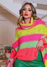 Blusa tricot colorida Blusa tricot colorida