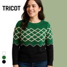 Blusa Tricot Detalhe Trama Trançada Manga Longa