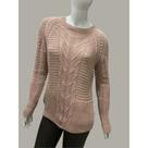 Blusa Tricot Elegante Casual Trancas Gola Redonda Tam M