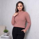 Blusa Tricot Feminina Gola Alta Manga Longa Inverno Quentinha Blusa Tricot Feminina Gola Alta Manga Longa Inverno Quentinha