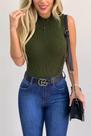 Blusa Tricot Gola Alta Sem Manga Blusa Tricot Gola Alta Sem Manga-marron Blusa Tricot Gola Alta Sem Manga Blusa Tricot Gola Alta Sem Manga-marron