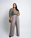 Blusa Tricot Grafite Plus Size Elegante