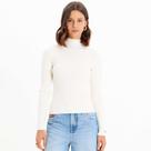 Blusa Tricot Lança Perfume Manga Lon In25 Off White Feminino