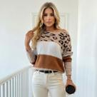 Blusa Tricot Manga Longa Onça Blusa Tricot Manga Longa Onça