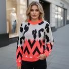 Blusa Tricot Manga Longa Símbolos