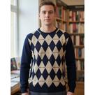 Blusa Tricot Masculina Losangos - Giuliana Marques Tricot