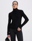 Blusa tricot modal gola alta preto
