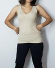 BLUSA TRICOT REGATA DECOTE V MODAL Bege Jessi-k Tricot