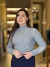 Blusa tricot trança cinza Blusa tricot trança cinza
