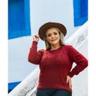 Blusa Tricot Tranças Elegante Confortável Tamanho G Tricô