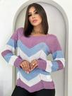 Blusa Tricot Zig Zag Manga Longa F081