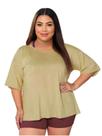 Blusa Tule Feminina Fitness Academia Plus Size Bege Blusa Tule Feminina Fitness Academia Plus Size Bege