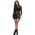 Blusa Tule Premium Segunda Pele Manga Longa Gola Alta -