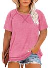 Blusa túnica feminina Happy Sailed Plus Size de manga curta Blusa túnica feminina Happy Sailed Plus Size de manga curta