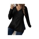 Blusa Túnica plus Size Com Decote Em V E Mangas Longas Para Mulheres, Design Elegante E Confortável
