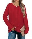 Blusa túnica RITERA Plus Size para mulheres vermelha leve 3GG