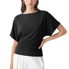 Blusa túnica SeeLuna casual com gola de barco e manga em forma de asa de morcego para mulheres Blusa túnica SeeLuna casual com gola de barco e manga em forma de asa de morcego para mulheres