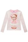 Blusa Ursa Rosa em Termoskin Peluciado- INFANTI